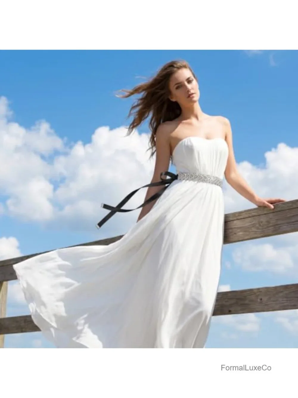 Sparkling Crystal Wedding Waist Belt Adjustable Rhinestone Ribbon Belt for